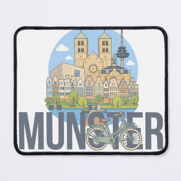 Item preview, Münster Skyline Bicycle City Illustration Germany designed and sold by the-grey-one.