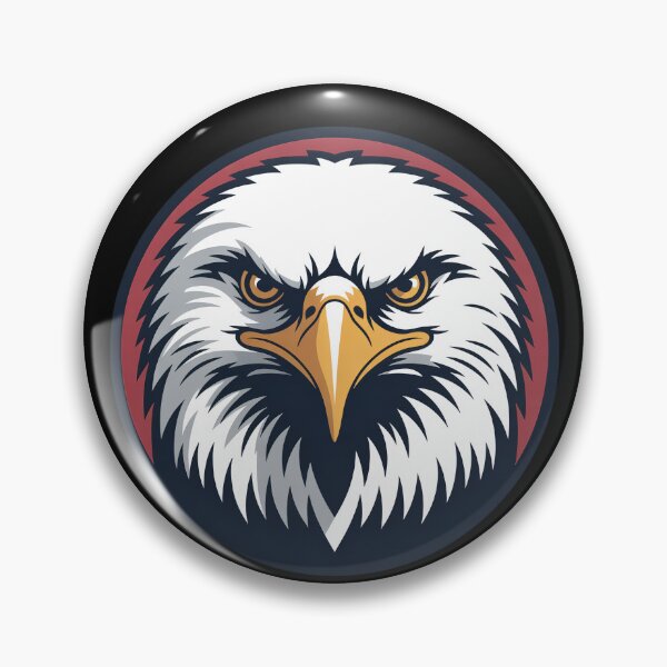 Item preview, Bold American Eagle Patriotic Badge designed and sold by OldGloryForge.