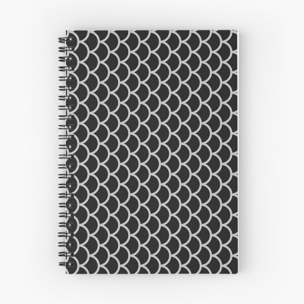 Item preview, Black And Silver Fish Scales Pattern designed and sold by pattern-archive.