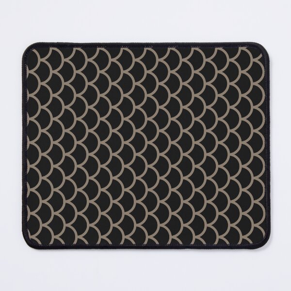 Item preview, Black And Taupe Fish Scales Pattern designed and sold by pattern-archive.