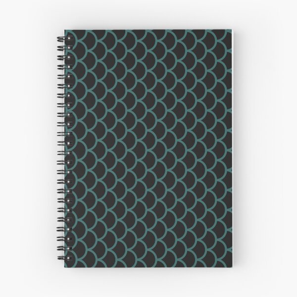 Item preview, Black And Teal Fish Scales Pattern designed and sold by pattern-archive.