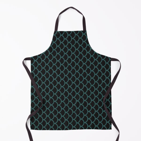 Item preview, Black And Teal Fish Scales Pattern designed and sold by pattern-archive.