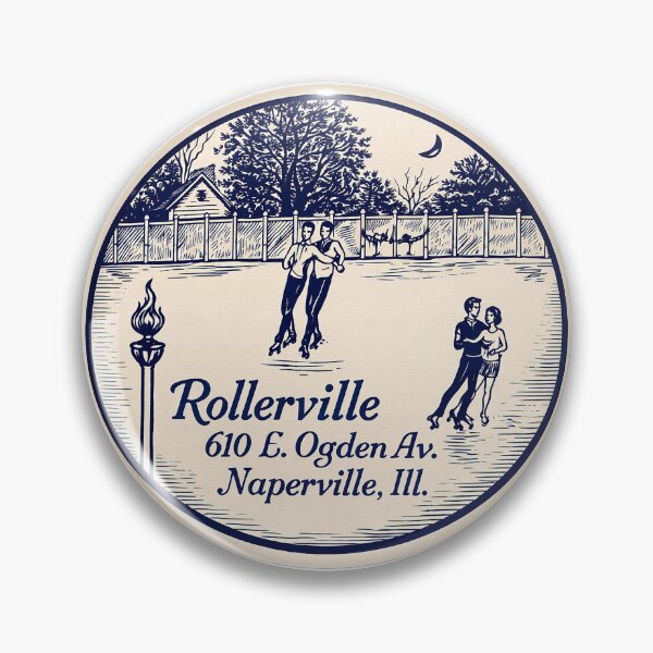 Artikelvorschau, Rollerville Naperville Illinois Rollschuhbahn Aufkleber Etikett entworfen und verkauft von tislord.