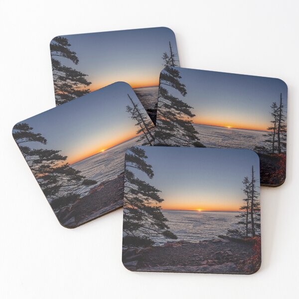 Item preview, Acadia National Park Sunset Through Pine Trees designed and sold by MDCCo.