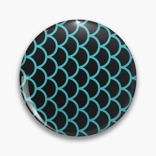 Item preview, Black And Turquoise Fish Scales Pattern designed and sold by pattern-archive.