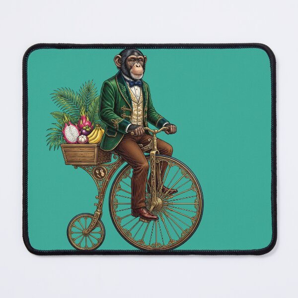 Item preview, Monkey on Penny Farthing Bicycle Illustration designed and sold by TeeARTHY.