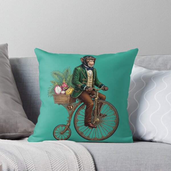 Item preview, Monkey on Penny Farthing Bicycle Illustration designed and sold by TeeARTHY.