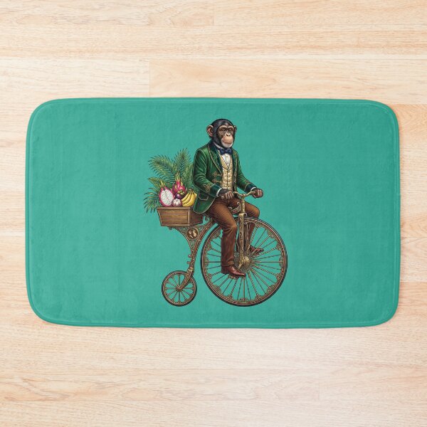 Item preview, Monkey on Penny Farthing Bicycle Illustration designed and sold by TeeARTHY.