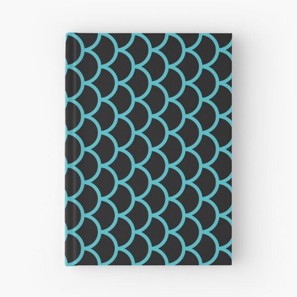 Item preview, Black And Turquoise Fish Scales Pattern designed and sold by pattern-archive.