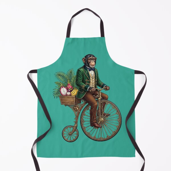 Item preview, Monkey on Penny Farthing Bicycle Illustration designed and sold by TeeARTHY.
