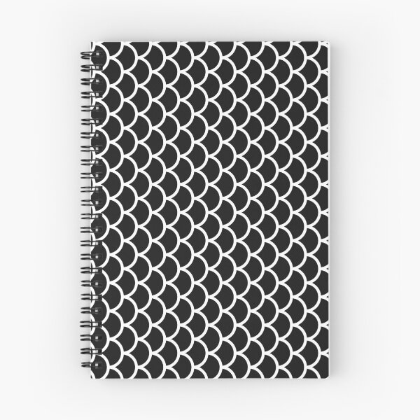 Item preview, Black And White Fish Scales Pattern designed and sold by pattern-archive.