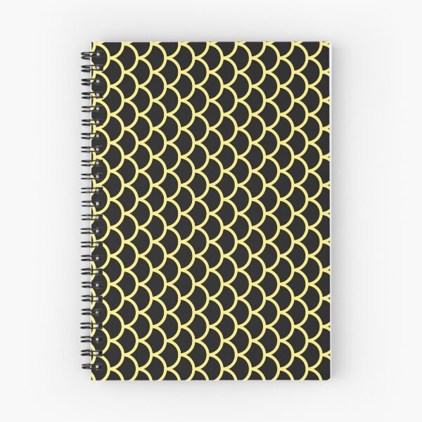 Item preview, Black And Yellow Fish Scales Pattern designed and sold by pattern-archive.