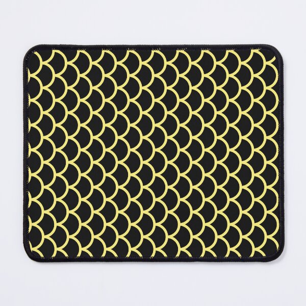 Item preview, Black And Yellow Fish Scales Pattern designed and sold by pattern-archive.