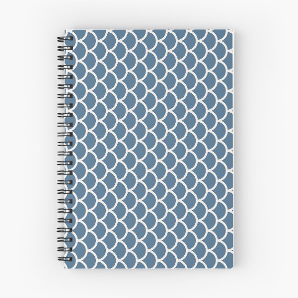 Item preview, Blue And Cream Fish Scales Pattern designed and sold by pattern-archive.