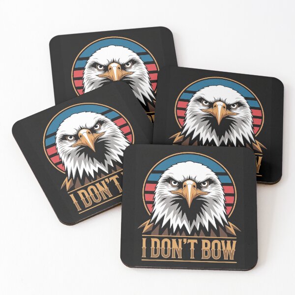 Item preview, I Don’t Bow Patriotic Eagle Badge designed and sold by OldGloryForge.