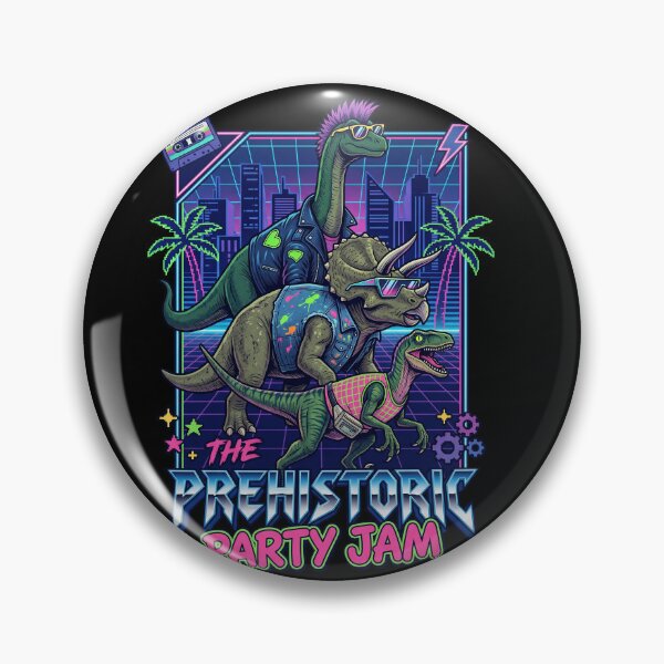 Item preview, The Prehistoric Party Jam Dinosaur Art designed and sold by TeeARTHY.