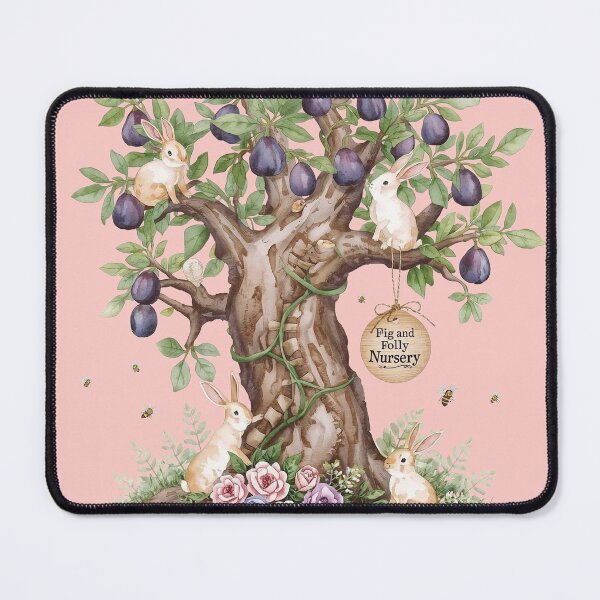 Item preview, The Fig & Folly Orchard - Whimsical Fig Tree and Garden Rabbits designed and sold by The-HistoryGirl.