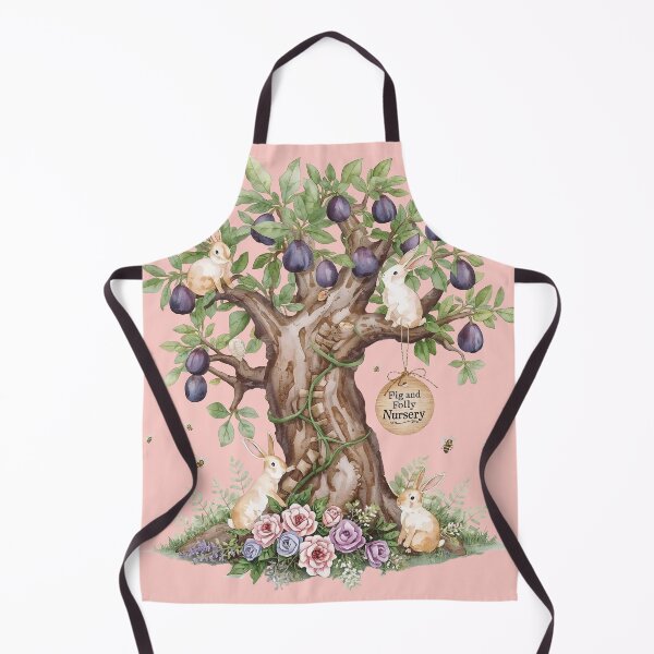 Item preview, The Fig & Folly Orchard - Whimsical Fig Tree and Garden Rabbits designed and sold by The-HistoryGirl.