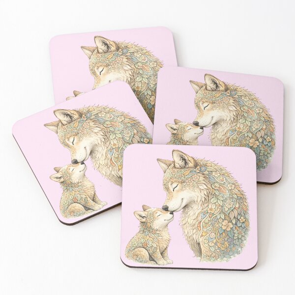 Item preview, Wolf Mom and Pup Love Mother’s Day Gift designed and sold by Zaru Zentangle Studio.