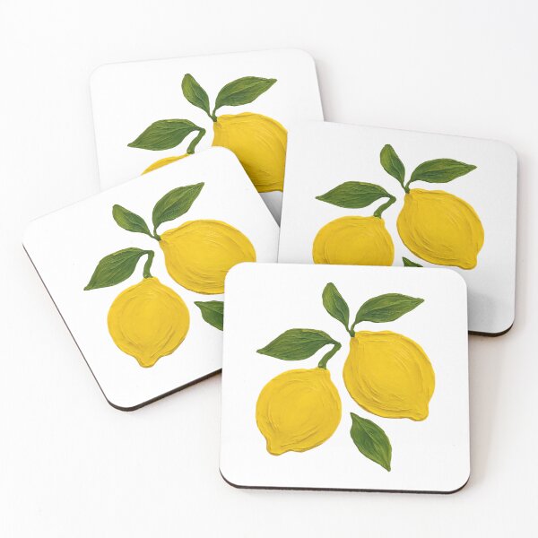 Item preview, Lemon painting textured citrus fruit art designed and sold by Aalia-369.