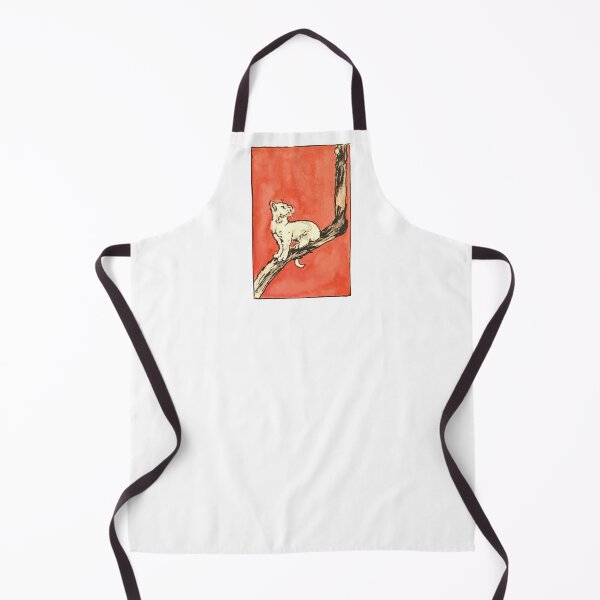 Item preview, Pure White Pussy cat sitting seductively on a Vine branch with a red background designed and sold by a.dadash.