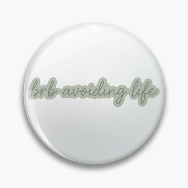 Item preview, BRB Avoiding Life Sticker | Soft Aesthetic Relatable Quote designed and sold by nishaaa2111.