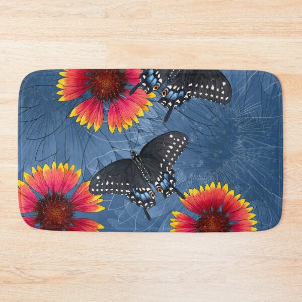 Item preview, Oklahoma State Flowers + Insects: Indian Blanket + Black Swallowtail Butterfly designed and sold by Nikki Designs.