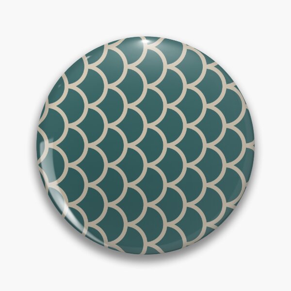 Item preview, Teal And Beige Fish Scales Pattern designed and sold by pattern-archive.