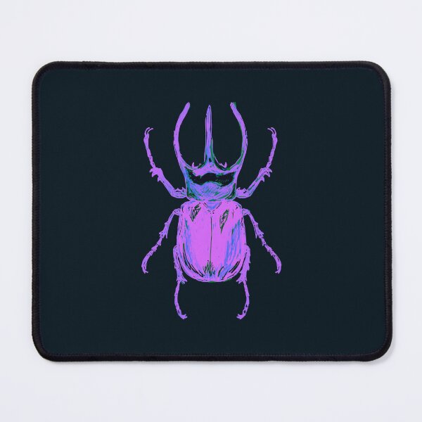 Item preview, Purple Neon Rhino Beetle Dark Aesthetic Art designed and sold by ghostieking.