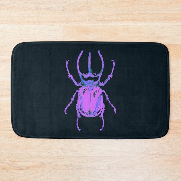 Item preview, Purple Neon Rhino Beetle Dark Aesthetic Art designed and sold by ghostieking.