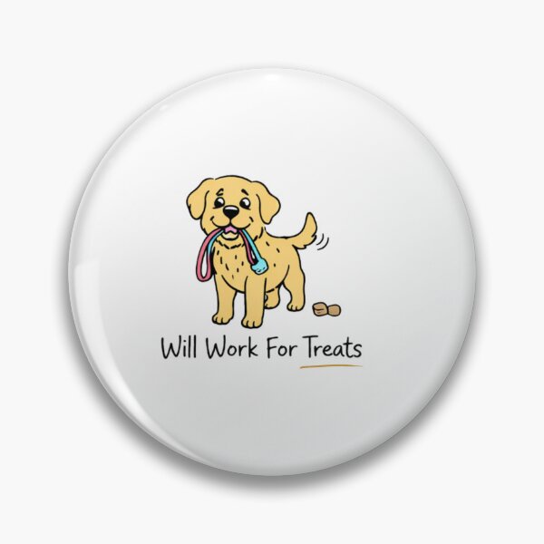 Item preview, Funny Dog “Will Work For Treats” Cute Dog Lover Illustration designed and sold by  twoSevenfour Gifts.