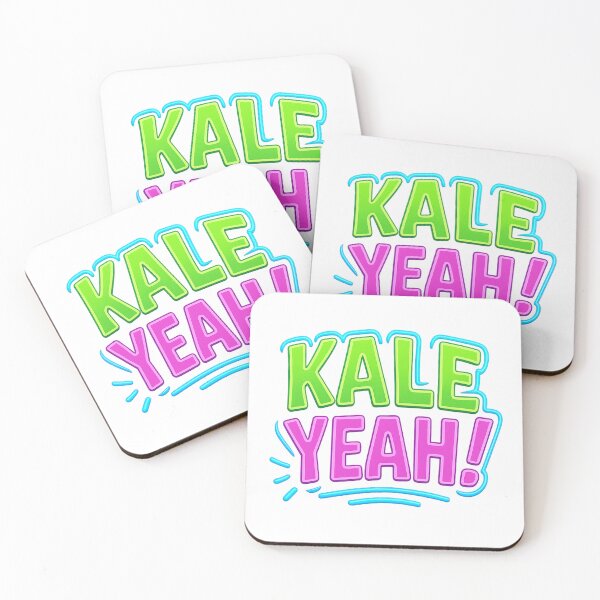 Item preview, Vibrant Neon 'Kale Yeah!' Vegan Humor T-Shirt - Bold Graphic Typography designed and sold by DrainedUwU.