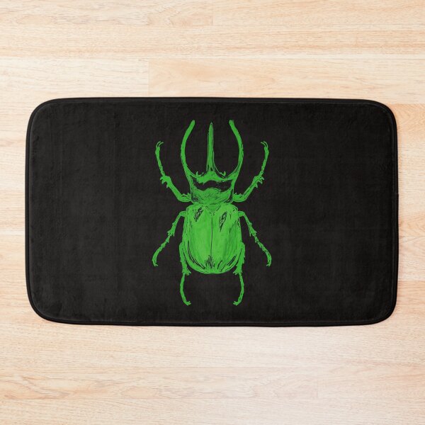 Item preview, Green Neon Rhino Beetle Dark Aesthetic Art designed and sold by ghostieking.
