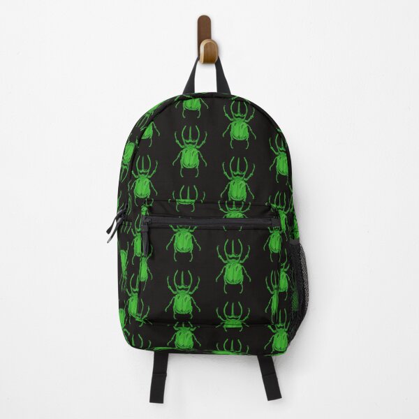 Item preview, Green Neon Rhino Beetle Dark Aesthetic Art designed and sold by ghostieking.
