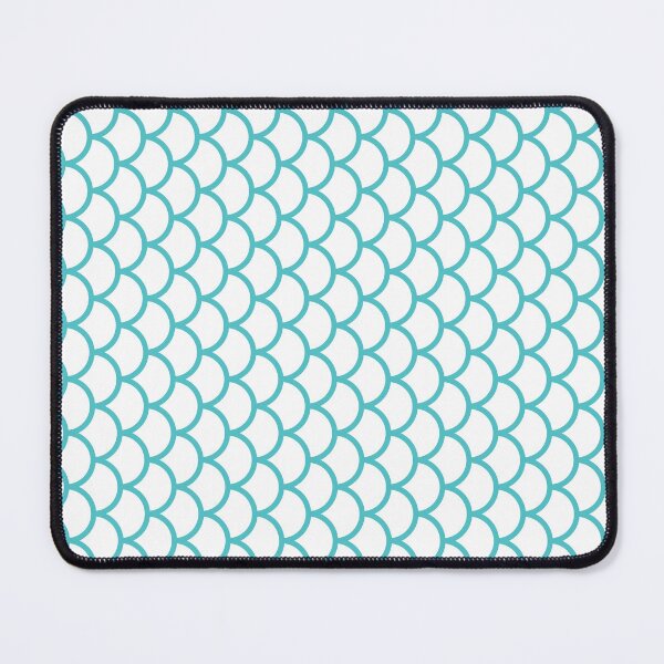 Item preview, White And Aqua Fish Scales Pattern designed and sold by pattern-archive.