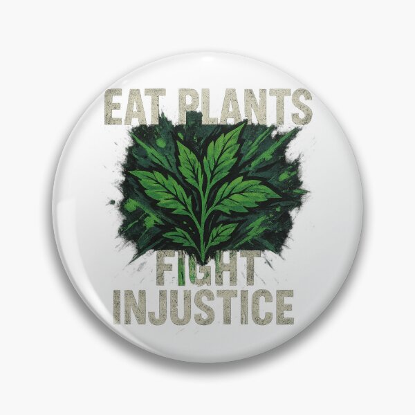 Item preview, Gritty Urban Street Art Poster Featuring Vegan Activism Scene with 'Eat Plants, Fight Injustice' Message designed and sold by DrainedUwU.