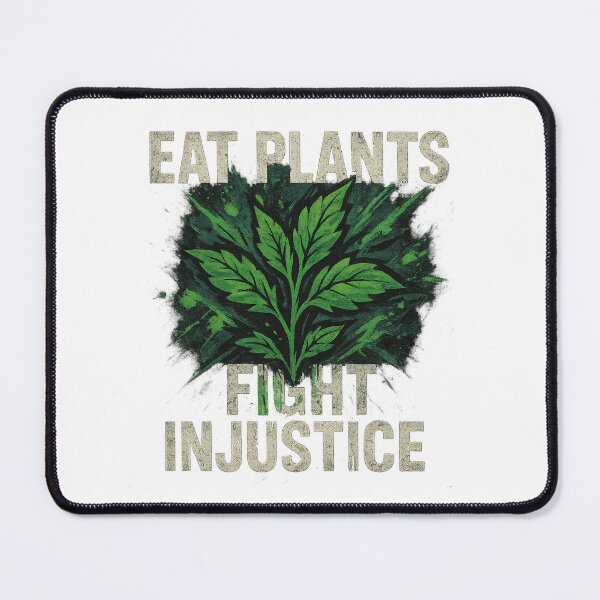 Item preview, Gritty Urban Street Art Poster Featuring Vegan Activism Scene with 'Eat Plants, Fight Injustice' Message designed and sold by DrainedUwU.