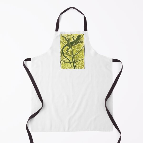 Item preview, Cute Hand Painted Lizard Chilling on a green Leaf Watercolor designed and sold by a.dadash.
