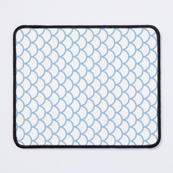 Item preview, White And Baby Blue Fish Scales Pattern designed and sold by pattern-archive.