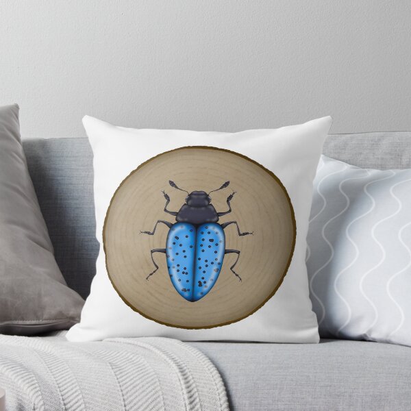Item preview, Blue Fungus beetle on a log designed and sold by Upbeat-Cryptid.