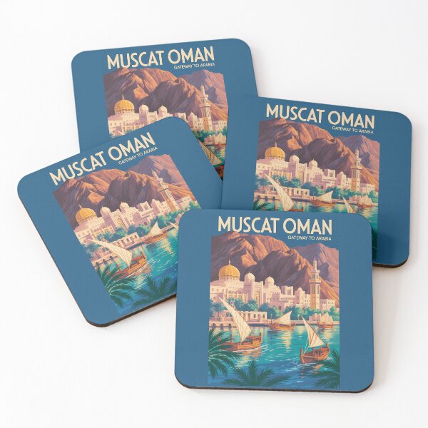 Item preview, Muscat Oman Illustration Travel Art Vintage designed and sold by KrisSidDesigns.