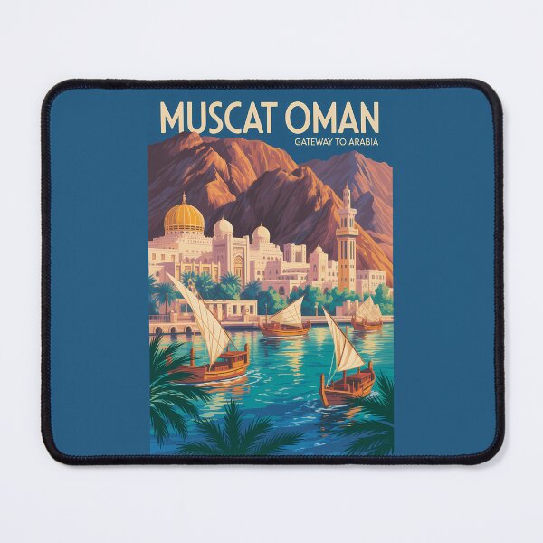 Item preview, Muscat Oman Illustration Travel Art Vintage designed and sold by KrisSidDesigns.