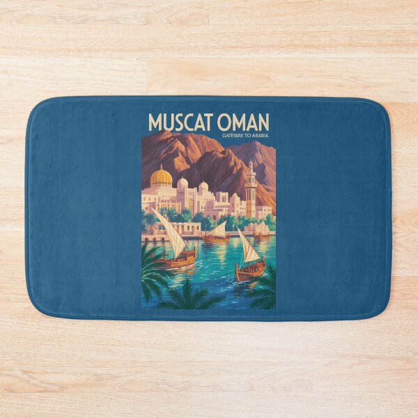Item preview, Muscat Oman Illustration Travel Art Vintage designed and sold by KrisSidDesigns.