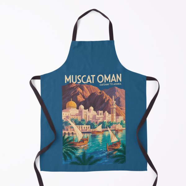Item preview, Muscat Oman Illustration Travel Art Vintage designed and sold by KrisSidDesigns.
