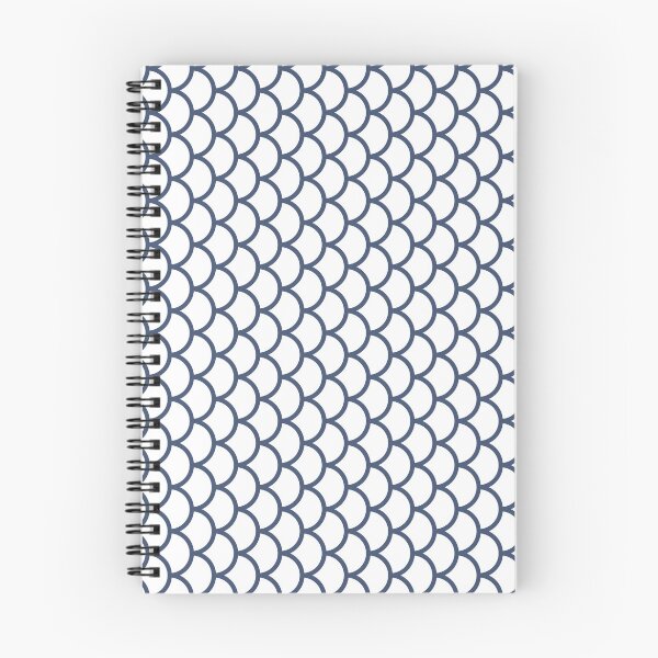 Item preview, White And Blue Fish Scales Pattern designed and sold by pattern-archive.