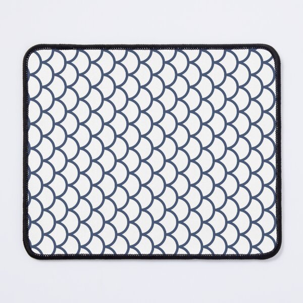 Item preview, White And Blue Fish Scales Pattern designed and sold by pattern-archive.