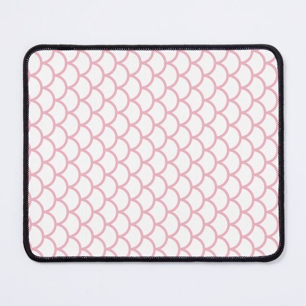 Item preview, White And Blush Fish Scales Pattern designed and sold by pattern-archive.