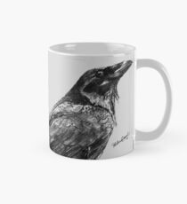 Raven Charcoal Drawing Mug