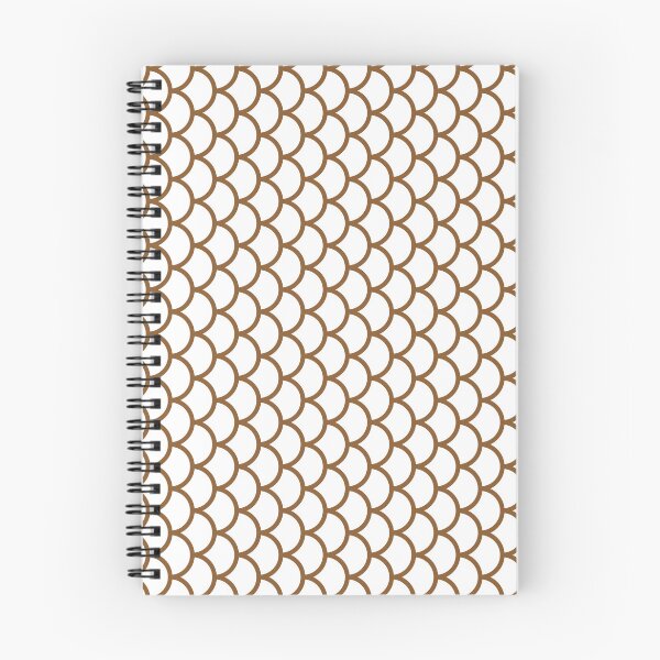 Item preview, White And Bronze Fish Scales Pattern designed and sold by pattern-archive.