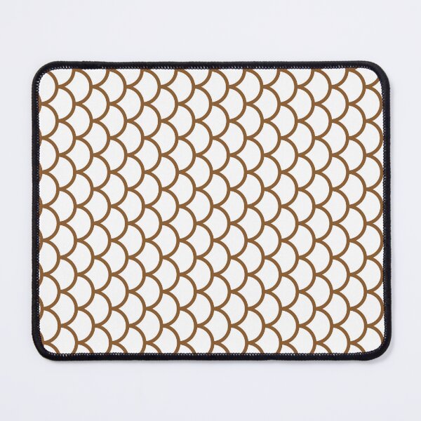 Item preview, White And Bronze Fish Scales Pattern designed and sold by pattern-archive.